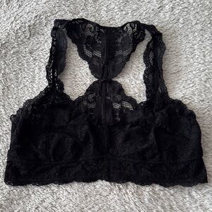 🖤 Express One Eleven Black Lace Racerback Bralette – Women’s Size Large